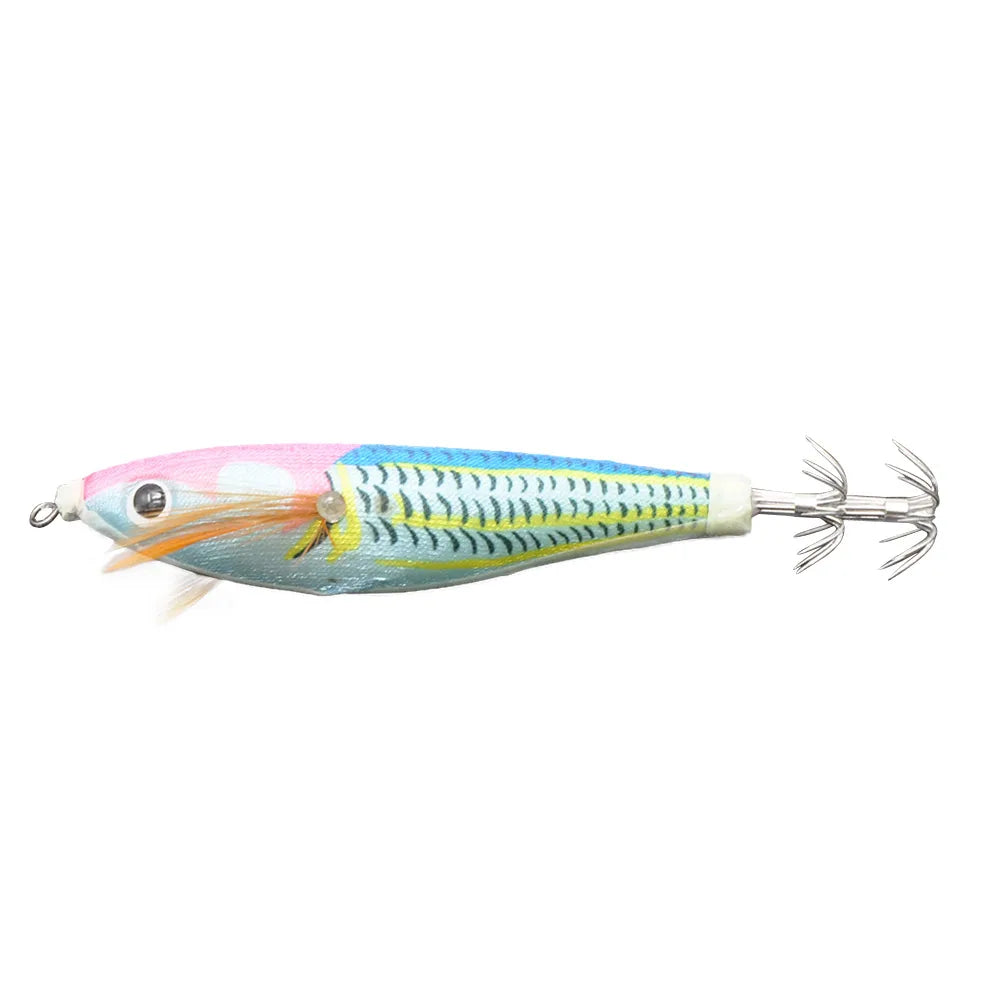 10cm/10g Wooden Shrimp Lures Luminous Artificial Baits Fishing Tackle Accessories