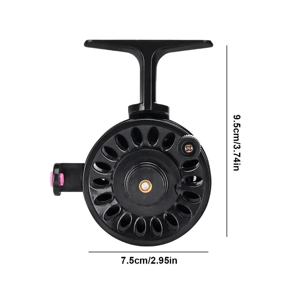 Fly Fishing Reel ABS Lightweight Ice Fishing Reel Fishing Wheel for Trout Pike Winter Fishing Accessories