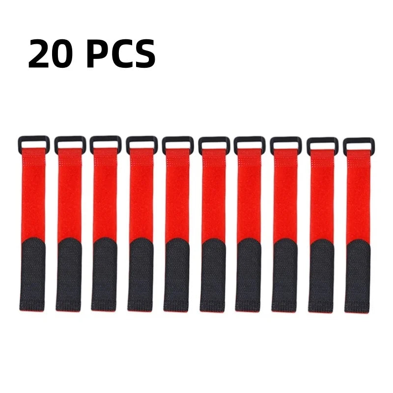 10pcs Fishing Rod Tie Holder Strap Suspender Fastener Hook Loop Ties