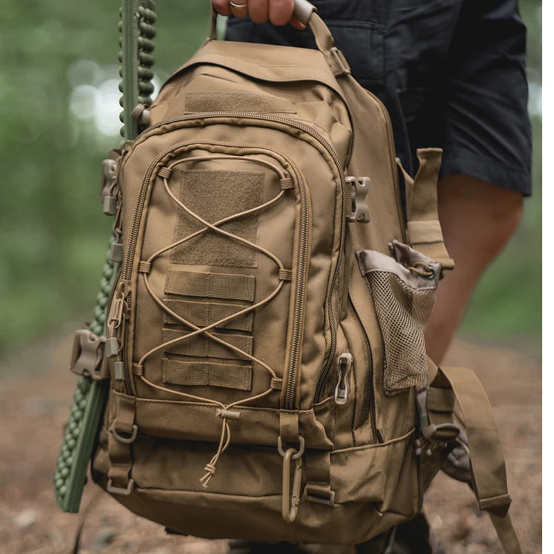 LQARMY 65L Outdoor Tactical Backpack Hiking Bag Large Capacity Camping Rucksack