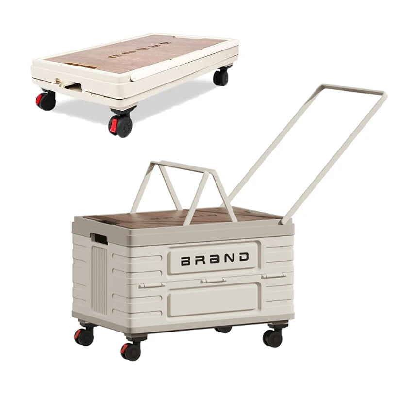 360° Rotating Foldable Storage Cart with Silent Wheels