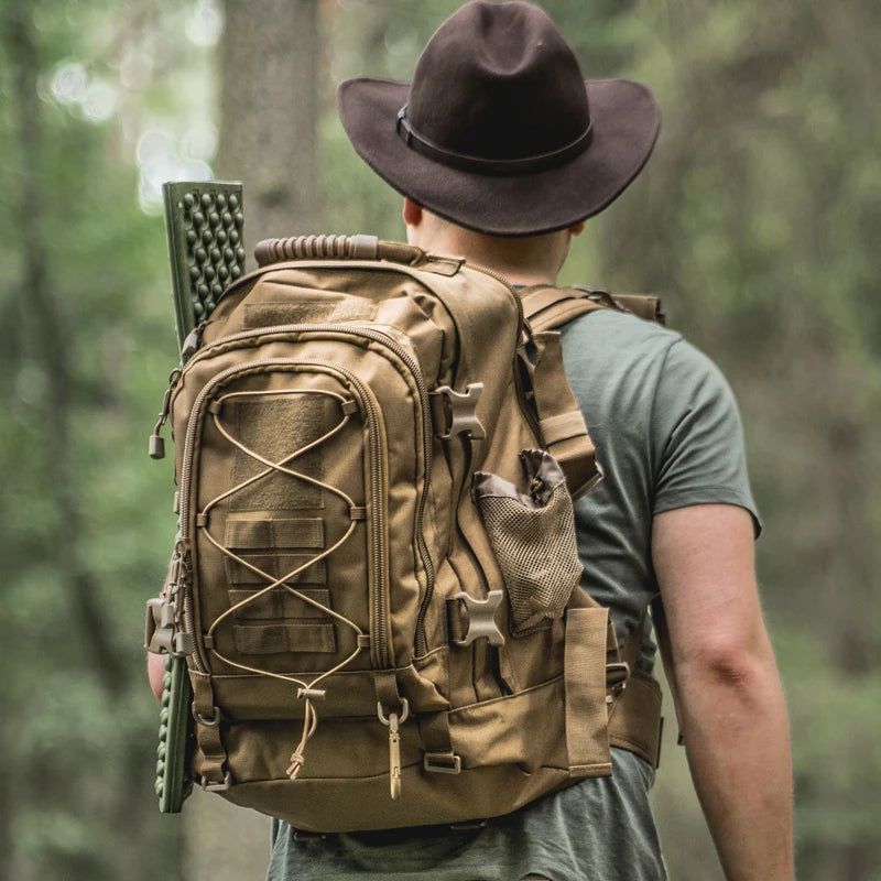 LQARMY 65L Outdoor Tactical Backpack Hiking Bag Large Capacity Camping Rucksack