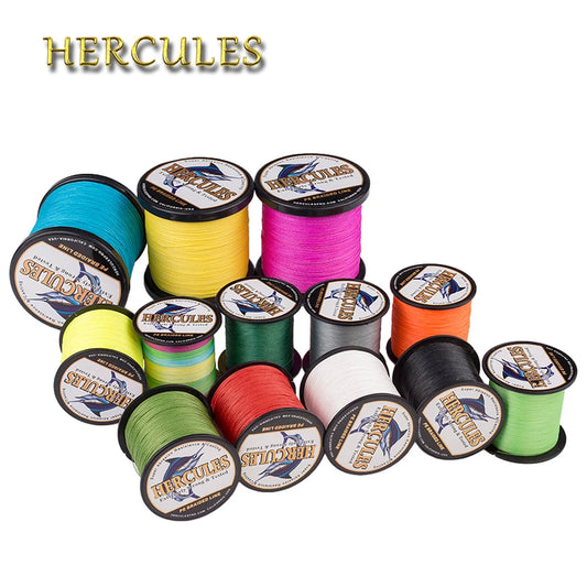 Hercules Braided Fishing Line 4 Strands Multifilament 6-100LB SUPER POWER 4 Threads