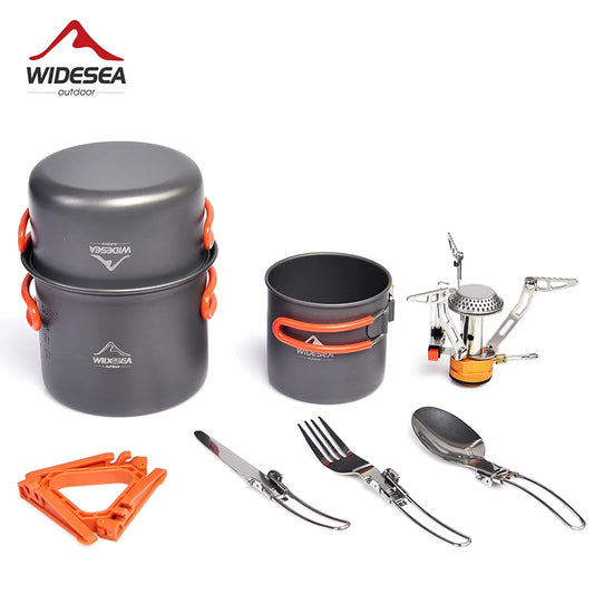 Widesea Camping Cookware Set Outdoor Tableware Equipment