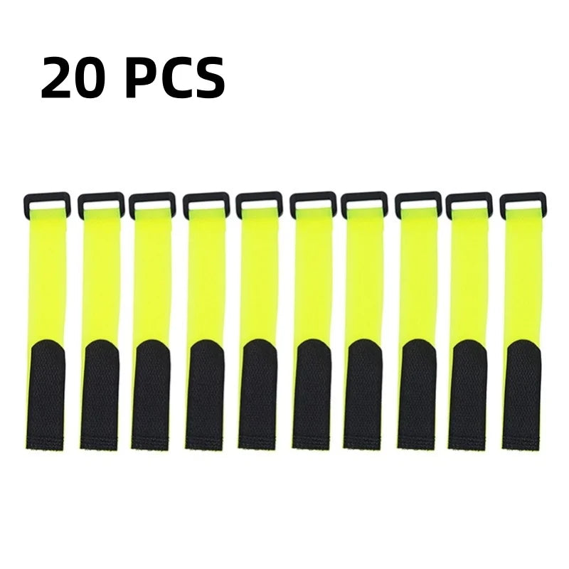 10pcs Fishing Rod Tie Holder Strap Suspender Fastener Hook Loop Ties