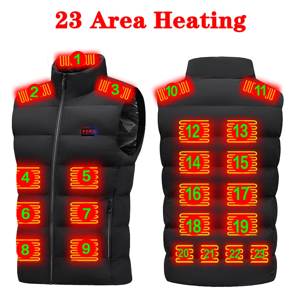 Self-heating Thermal Heated Vest Men USB Electric Heating Lightweight