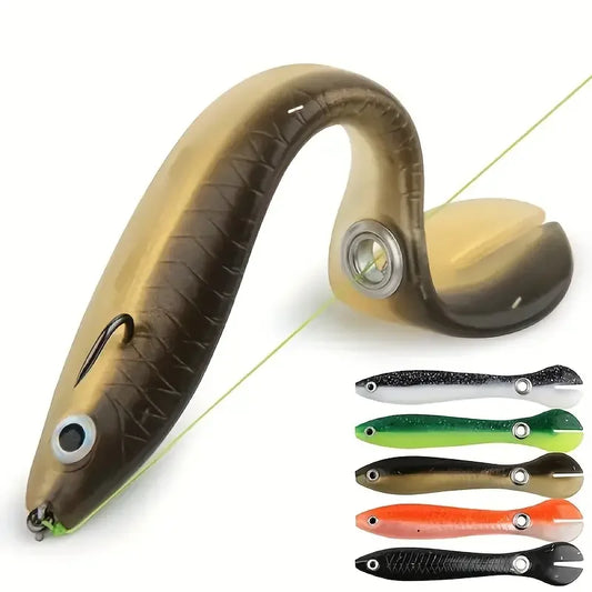 5-Piece Bionic Soft Bait with Sliding Mechanism - Realistic 10cm / 3.9inch Artificial Bait