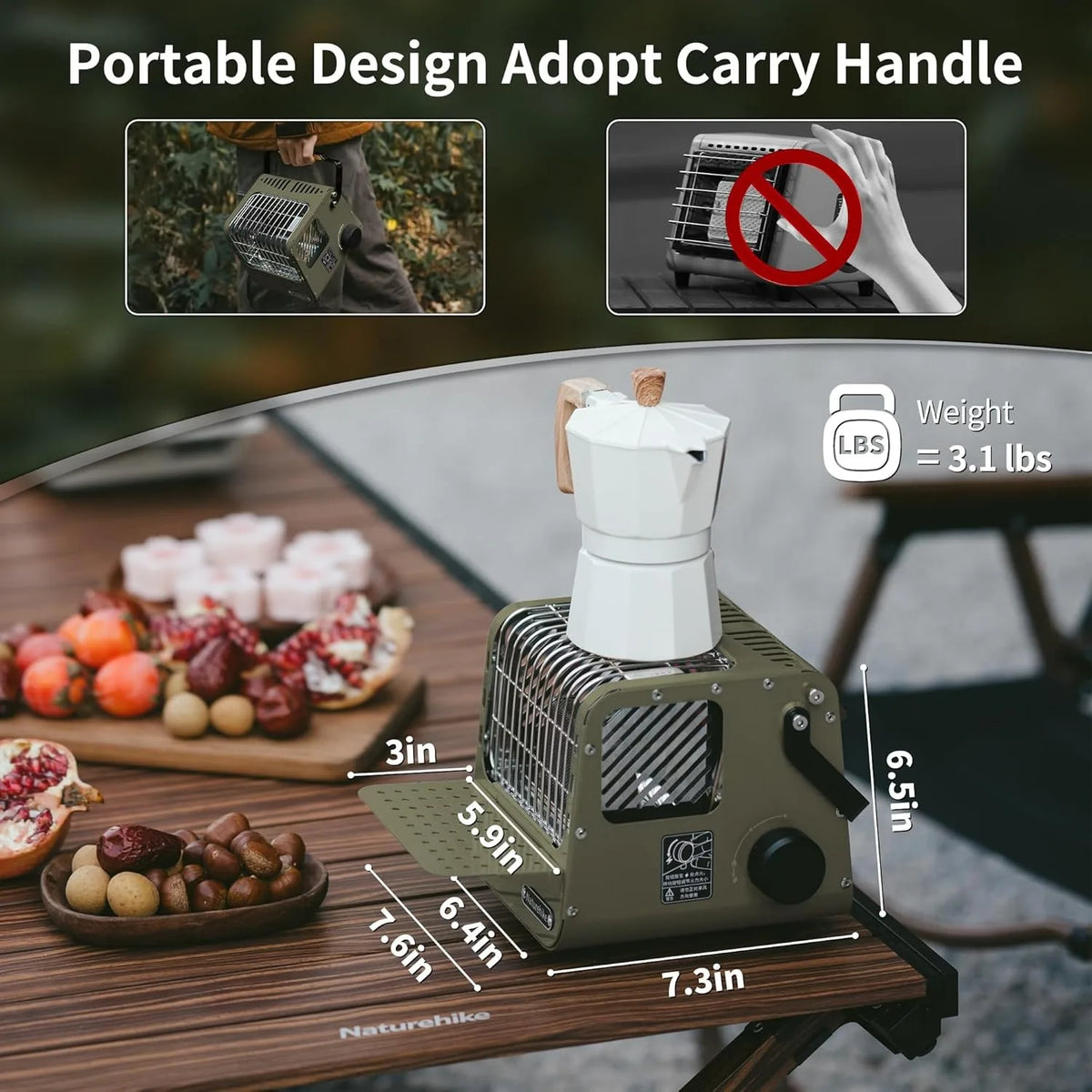 Naturehike Portable Mini Cassette Camping Heater & Stove