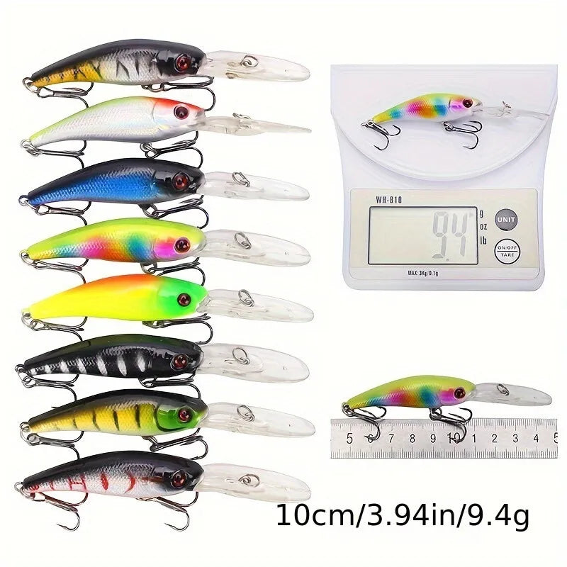 43-Pack Minnow Crankbaits Hard Plastic Fishing Lures Set