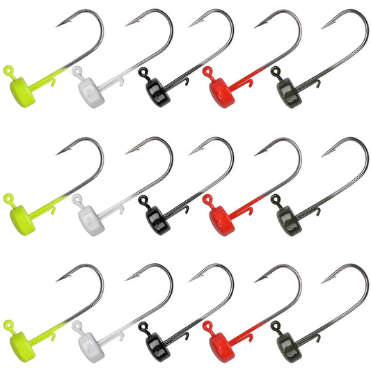 25Pcs Ned Rig Jig Heads Baits Hooks Finesse Mushroom Jig Hooks for Soft Plastic Fishing Lure