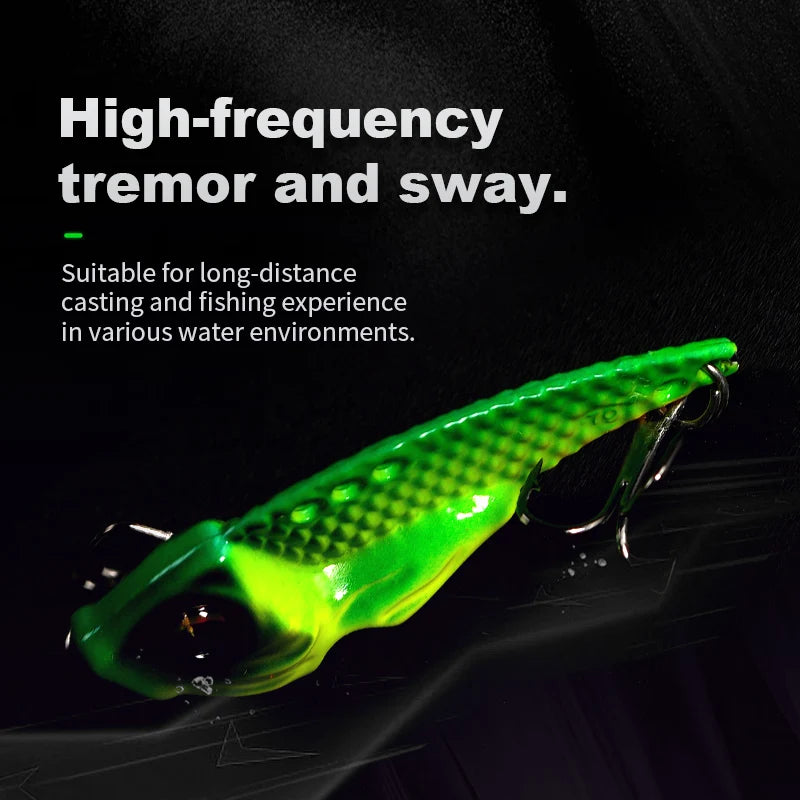 Wondersee 5PCS with Box Switchable Vibration VIB Spinner Spoon Jerkbait