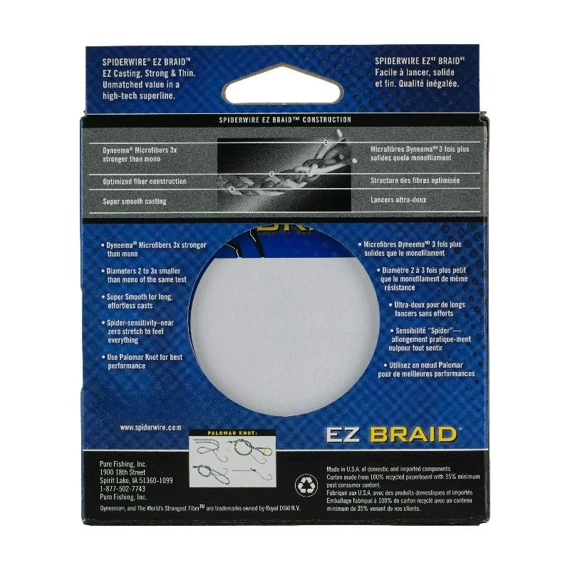 EZ Braid™ Fishing Line, Hi-Vis Yellow, 20 lb Test Strength, 300 yd