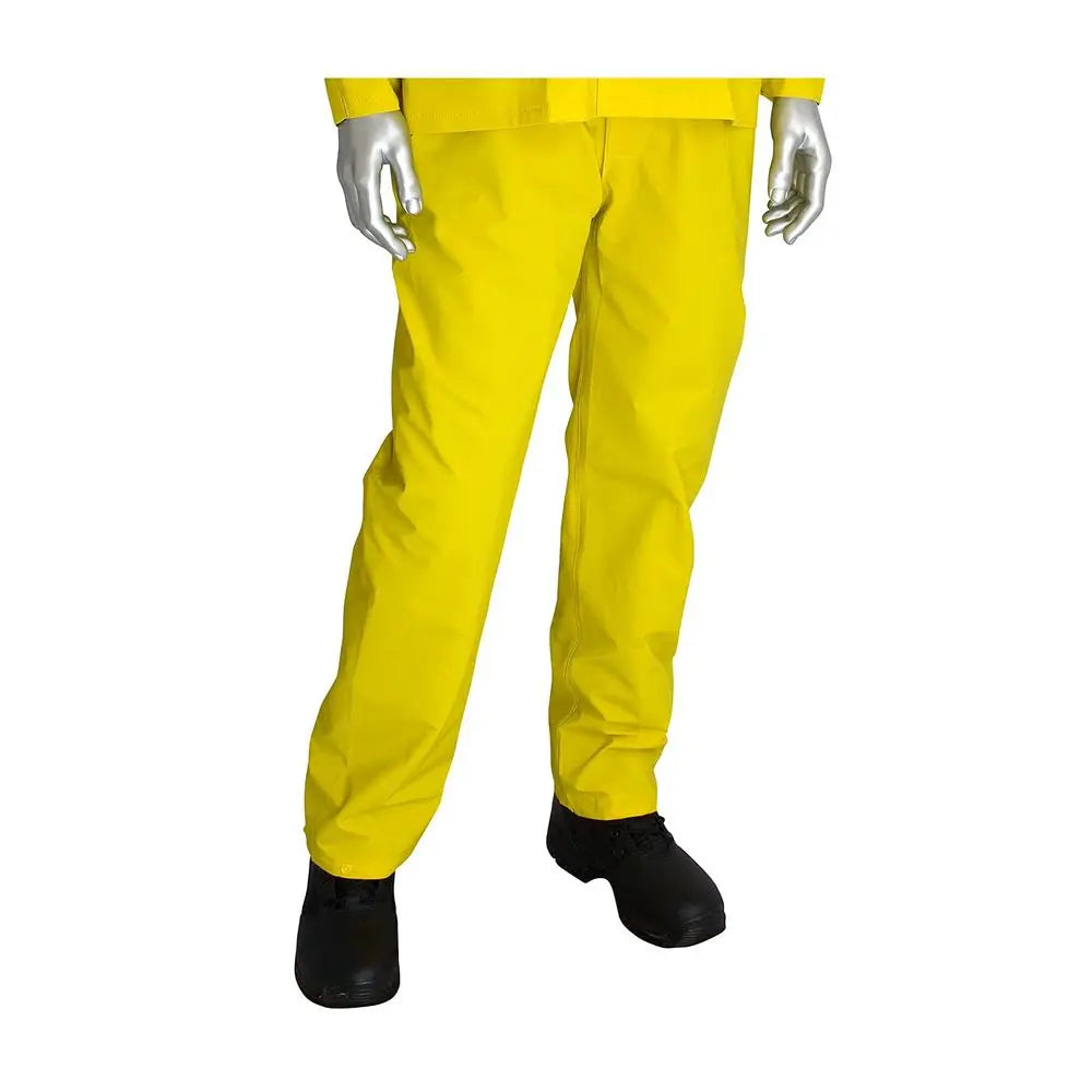 Yellow Rain Suit 48 .35mm PVC Waterproof Raincoat Jacket, Detachable Hood amp Pants for Storms,Fishing,Work