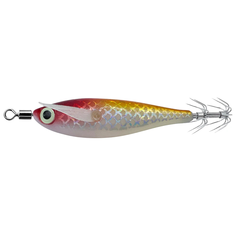 Luminous Squid Hook Squid Fishing Lure with 3D Eyes Glow In The Dark Squid Bait for Night Fishing
