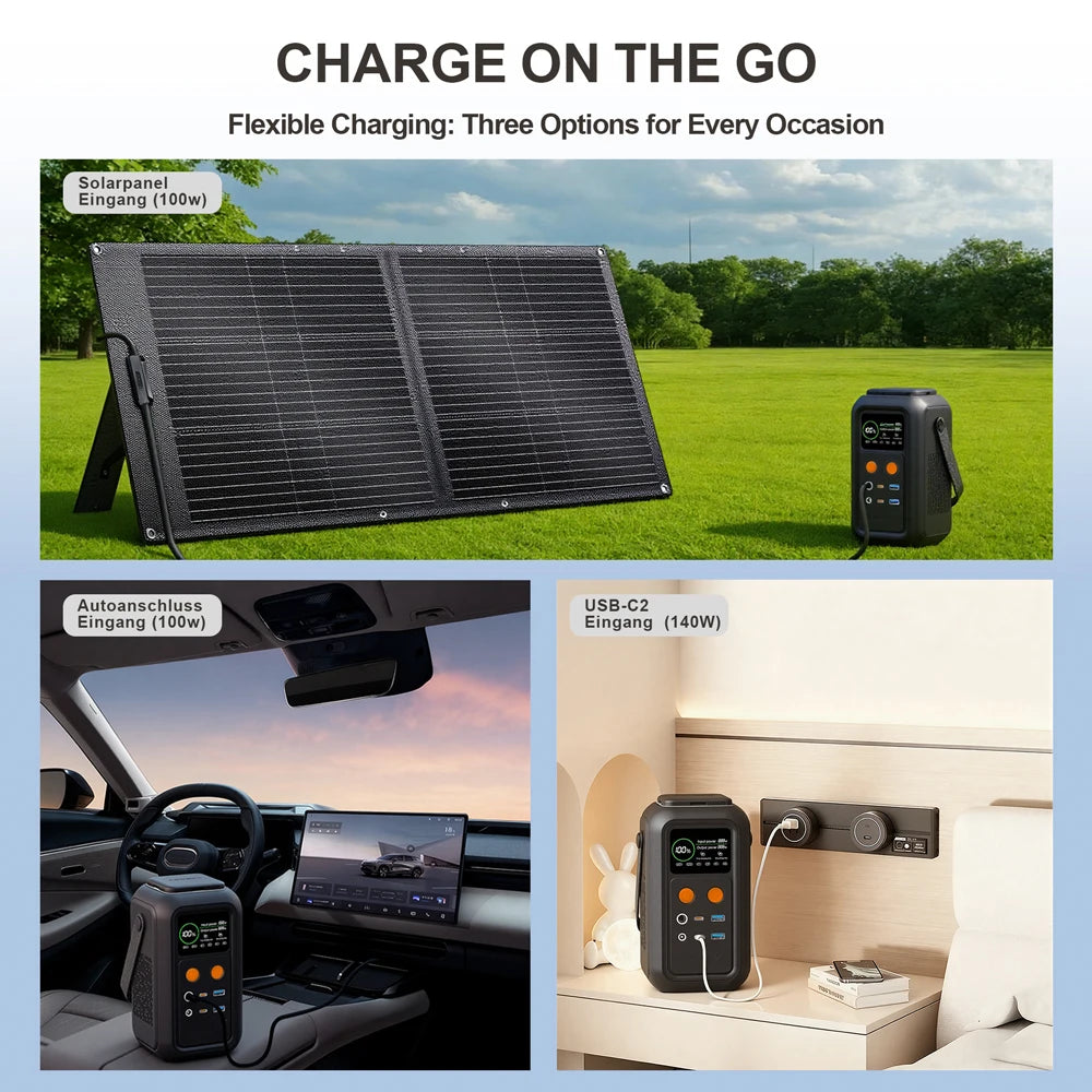 200W Power Station 192Wh Lifepo4 Power Bank 60000mAh Portable Charger Battery Emergency Power USB TYPE-C Port