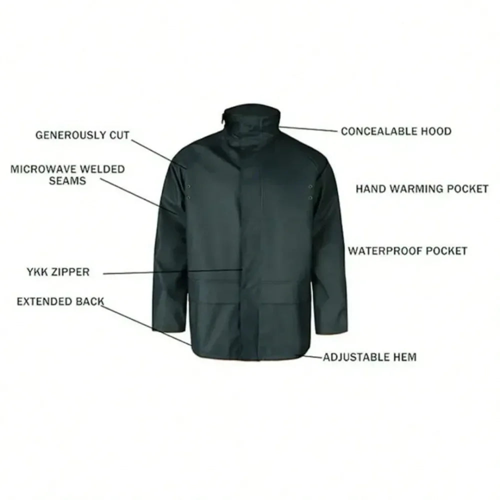 New Thickened Rain Suit For Men Women Waterproof Heavy Duty Rain Gear