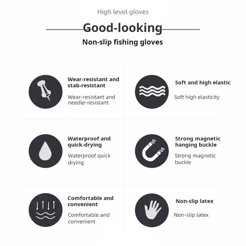 1PCS Fishing Gloves Catching Fish Anti-skid Durable Knitted Full Finger Waterproof Work Cut Resistant Gloves