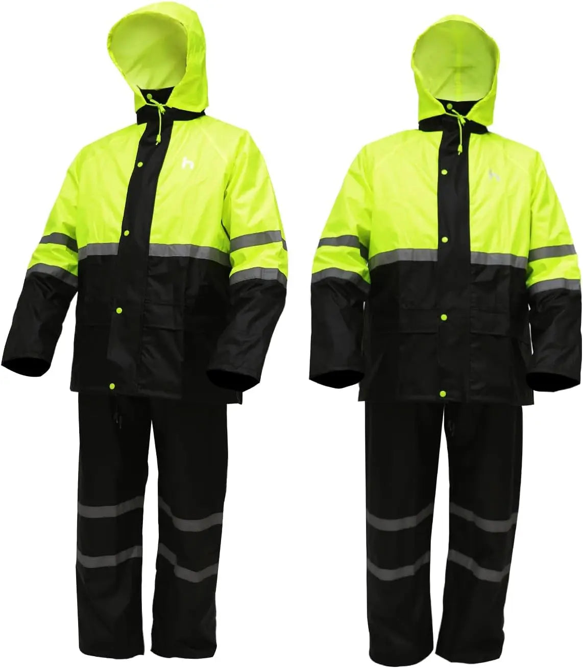 Waterproof Rain Suit for Men & Women, Lightweight Reflective Gear Jacket Pants Set Fishing Outdoor Hiking