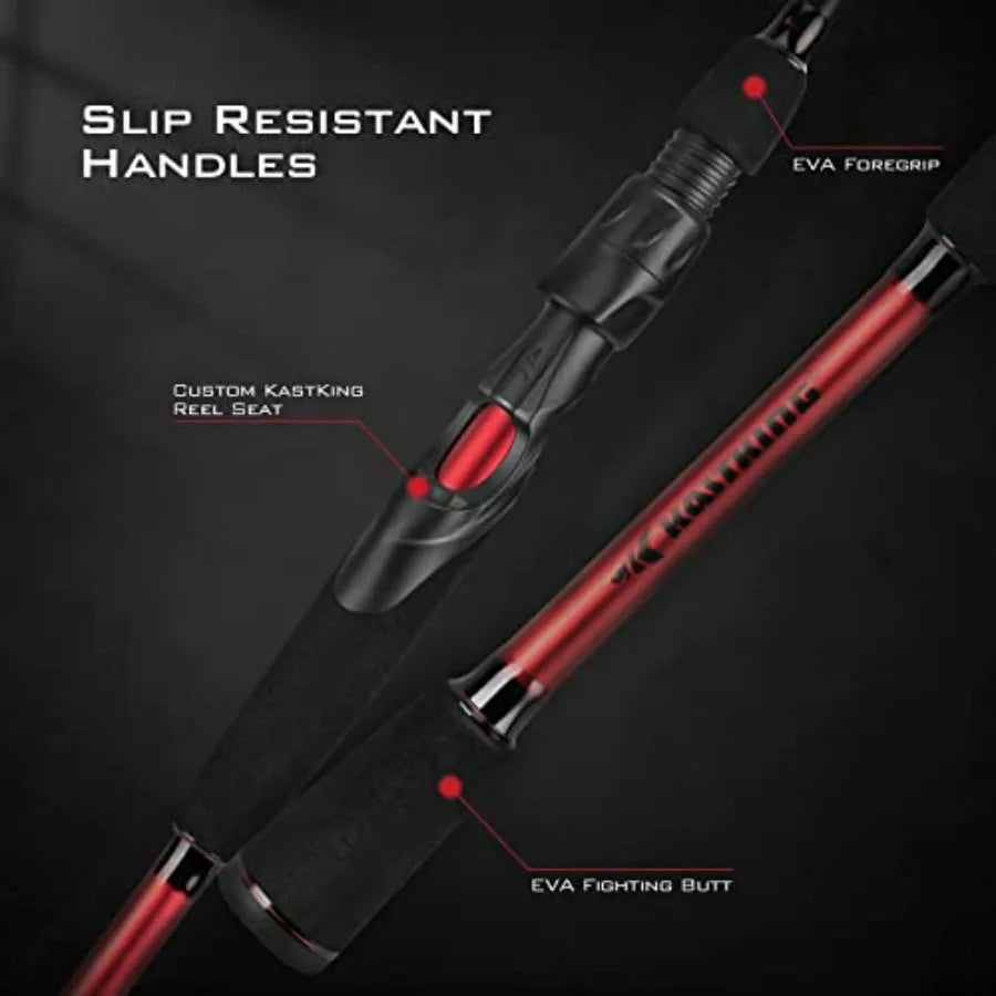 Royale Advantage Fishing Rod IM6 Graphite Blanks, 2-Pieces Rods with Extra Tip Section, KastFlex Technology