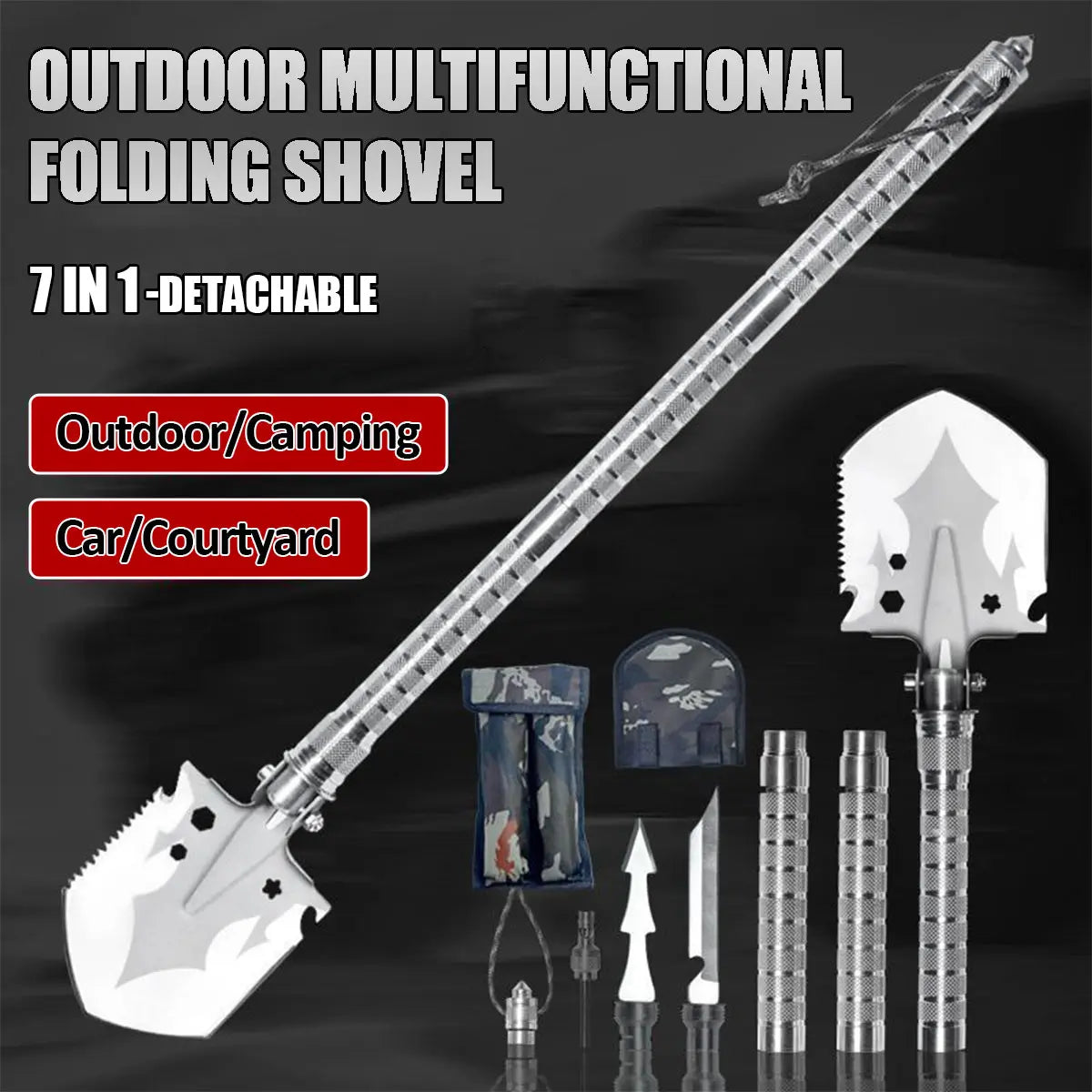 Multi Functional Detachable Foldable Military Electric Shovel Outdoor Survival Equipment