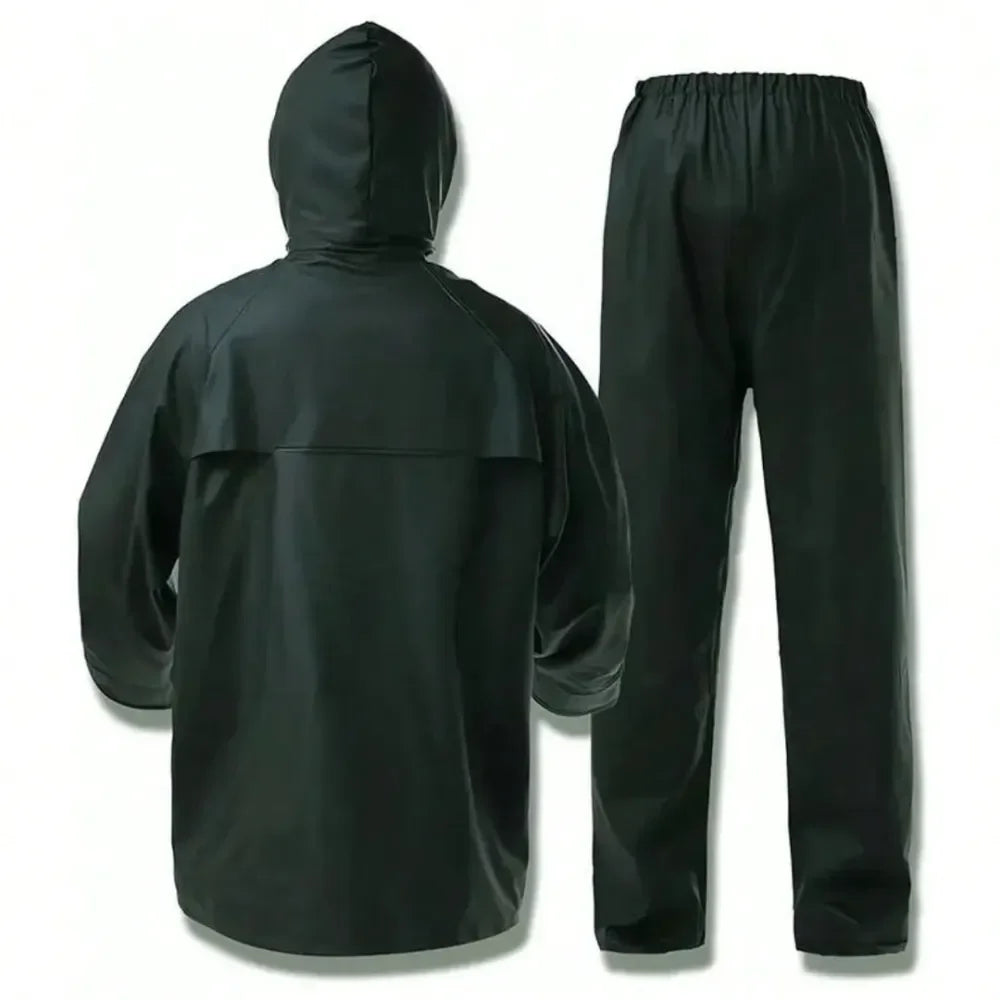 New Thickened Rain Suit For Men Women Waterproof Heavy Duty Rain Gear