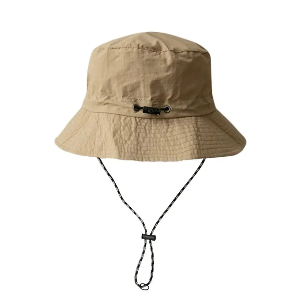 Summer Sun Protection Waterproof Bucket Hat Camping Hiking Cap With Storage Bag