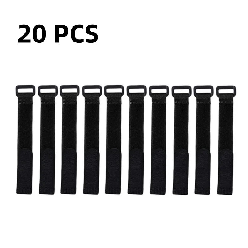 10pcs Fishing Rod Tie Holder Strap Suspender Fastener Hook Loop Ties