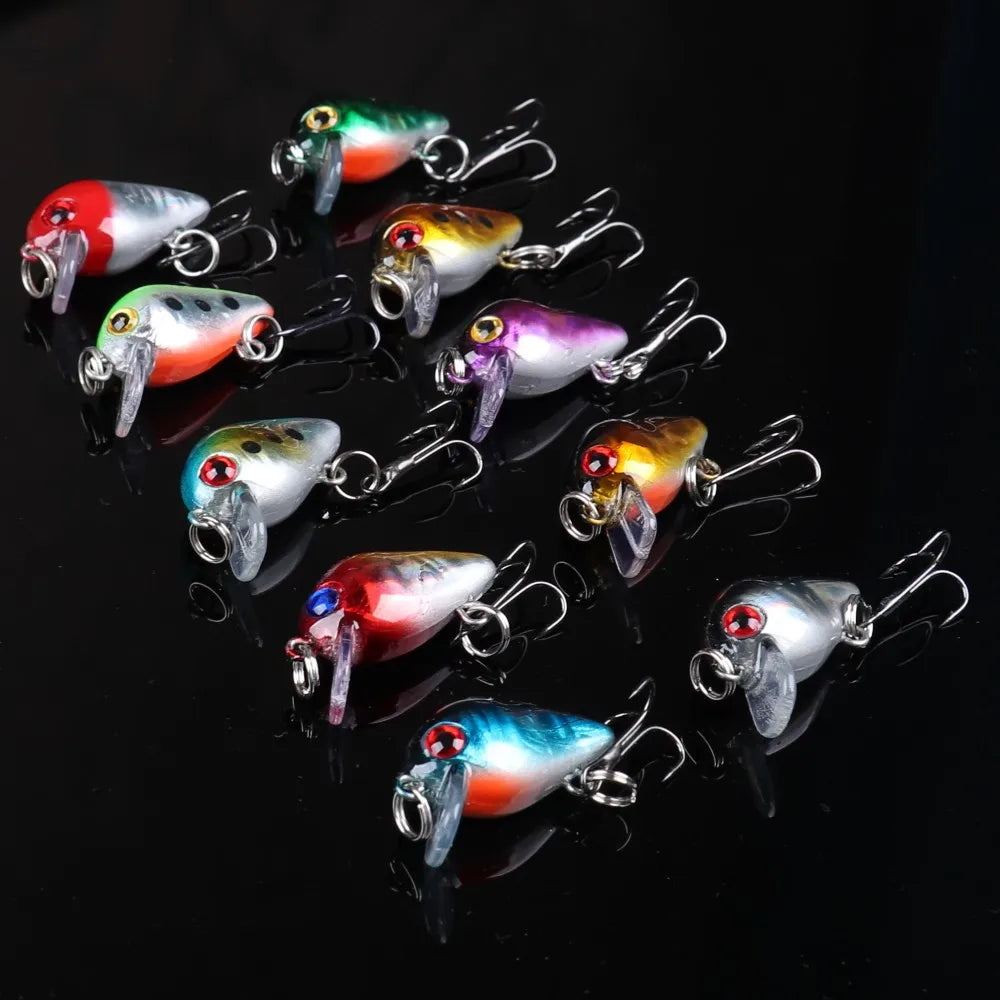 60-Pack Mixed Plastic Hard Fishing Lure Set