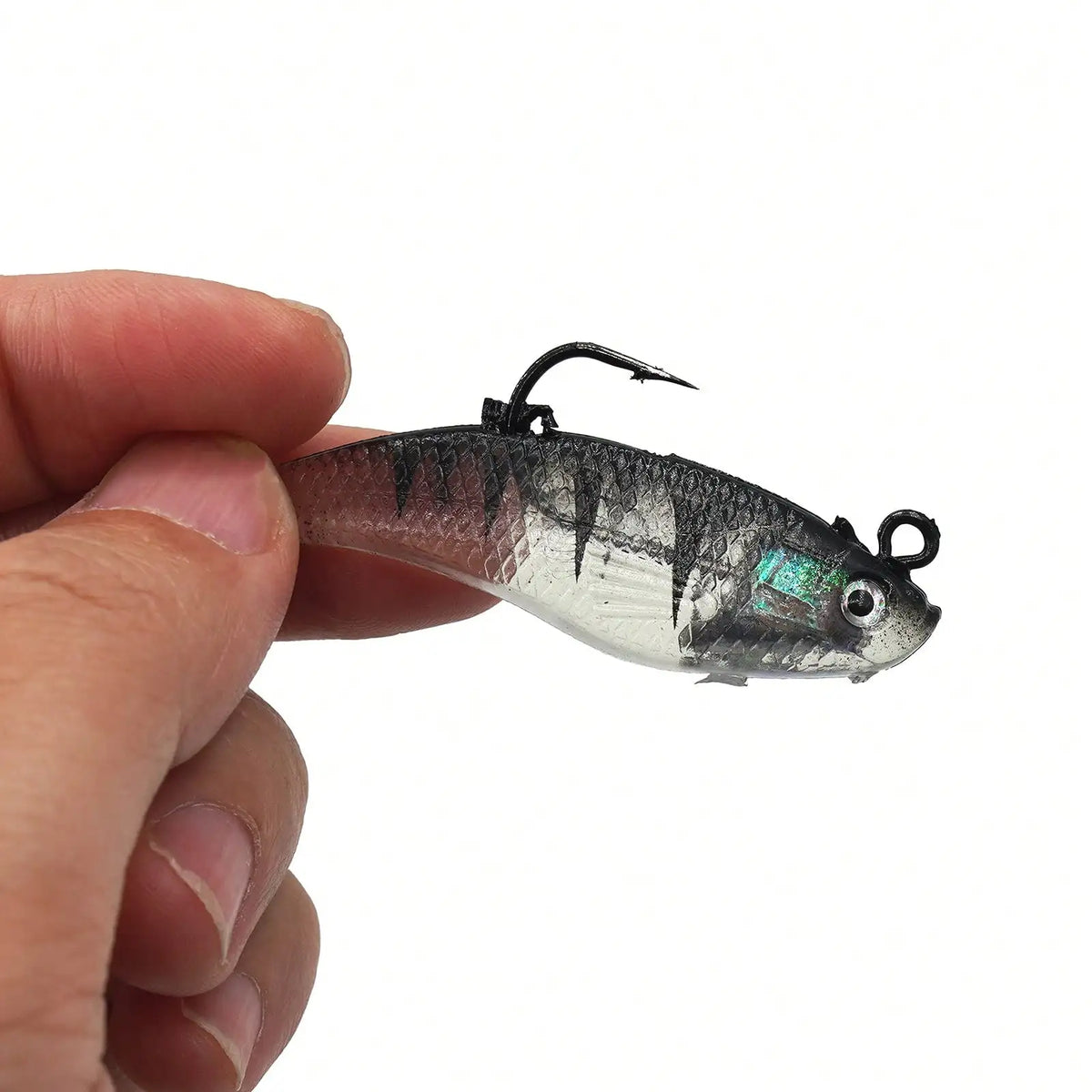 2-Pack Soft Swimming Swimbaits with Moving Tail & Internal Weight