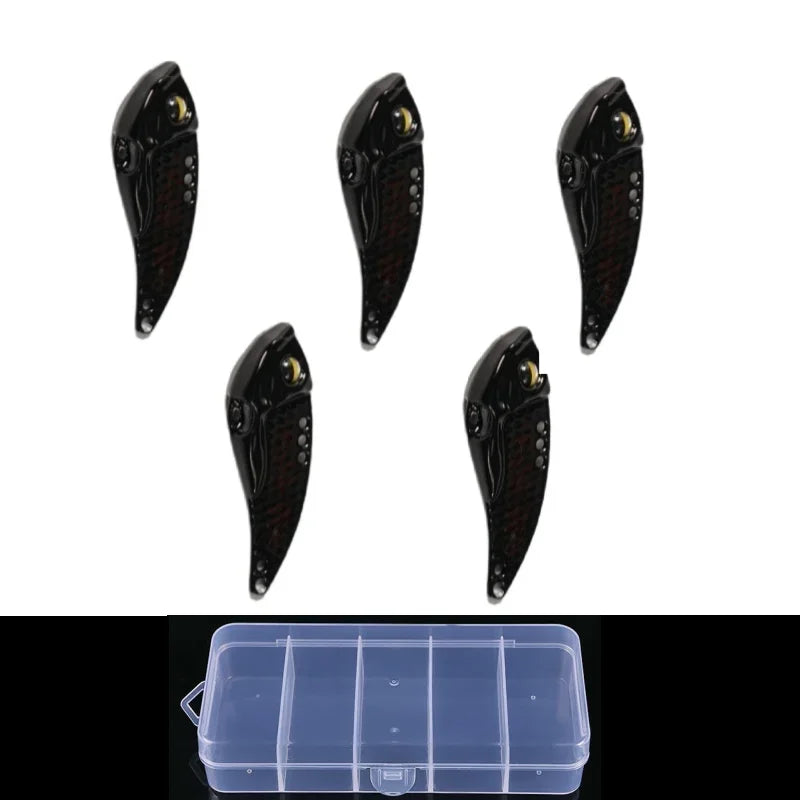 Wondersee 5PCS with Box Switchable Vibration VIB Spinner Spoon Jerkbait