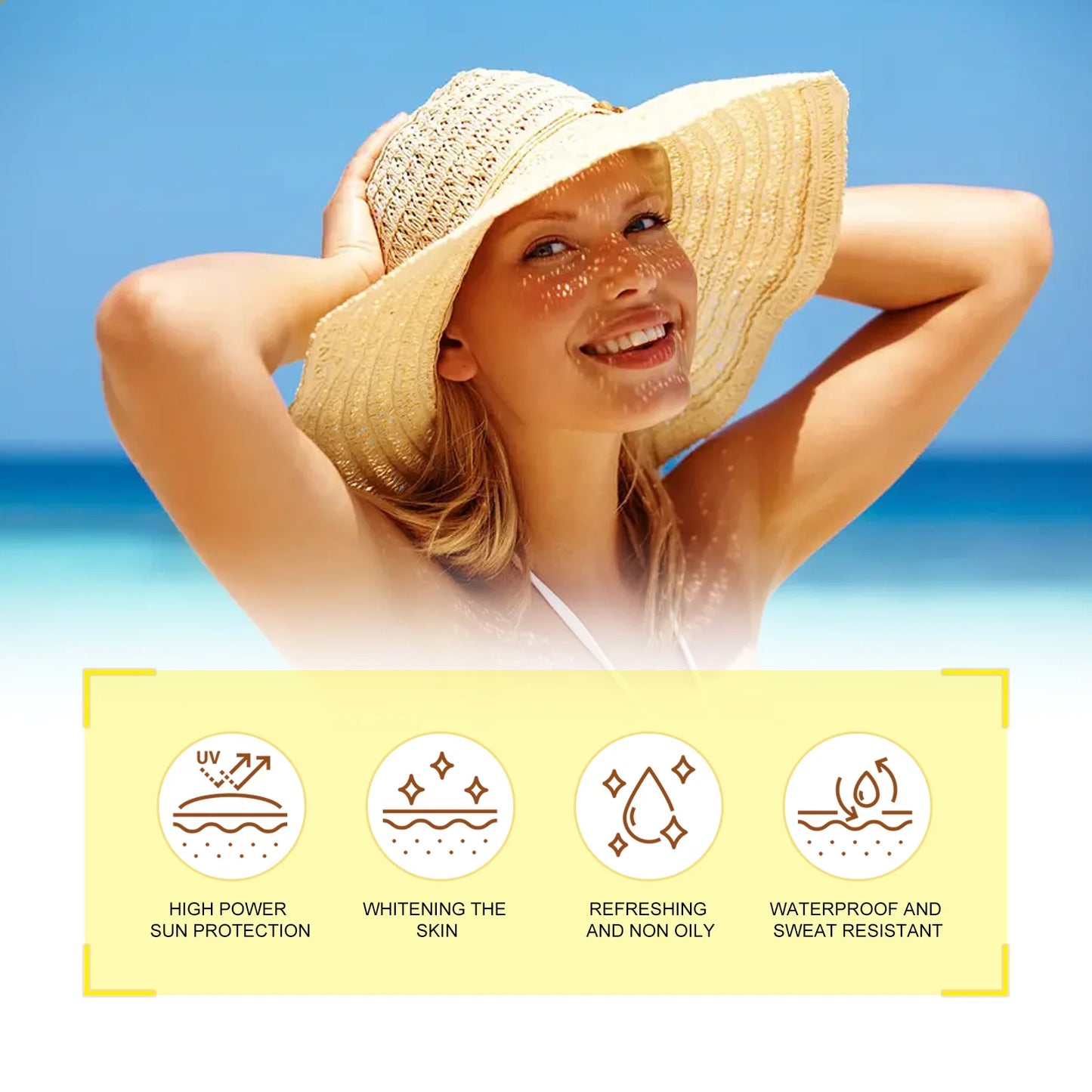 Spf50 Sunscreen for Face Facial Body Skin UV Protective Oil-Control Moisturizing Sun Block Refreshing Waterproof Sunscreen