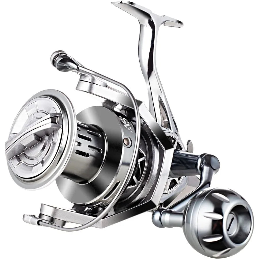 Spinning Reel  Aluminum Frame Fishing Reels Carbon Fiber 55LB Power Drag