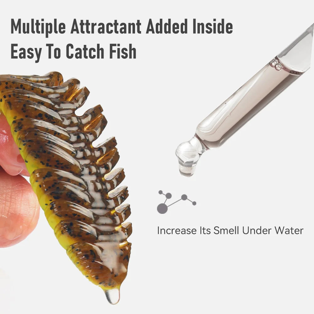 Kingdom 3-Pack Soft Shad Swimbaits (3.7" / 0.44 oz) for Bass & Pike