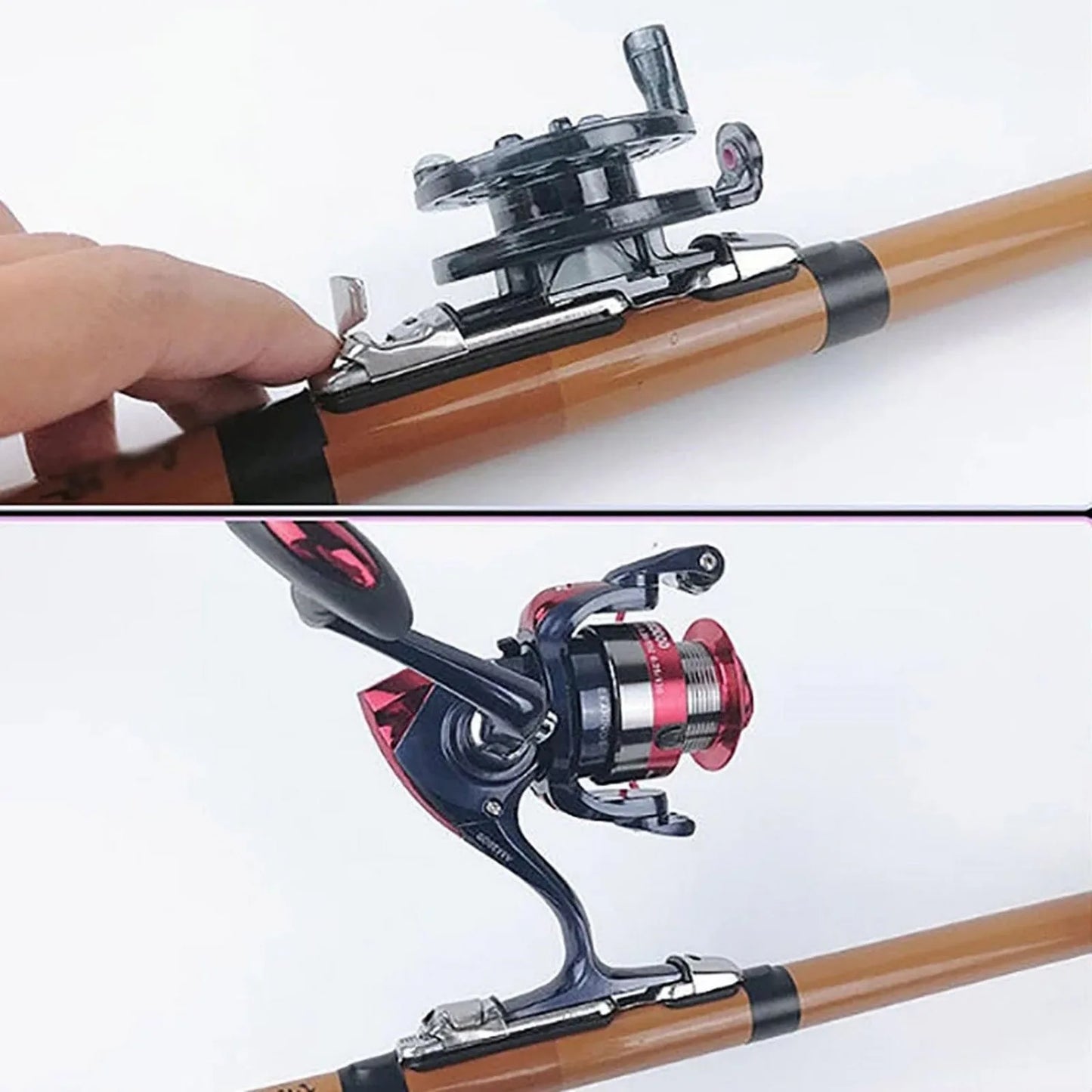 5pcs Steel Adjustable Plate Type Reel Seat Fishing Rod Building Component Rod DIY Repair Accessory