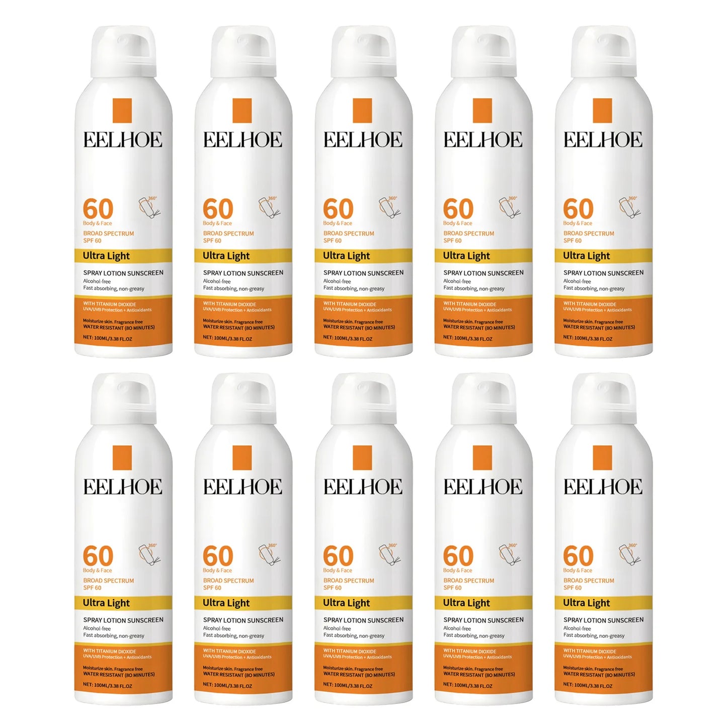 EELHOE Vitamin E Sunscreen Spray 100ml Long-lasting Deep Moisturizing Anti-UV Skin Protector