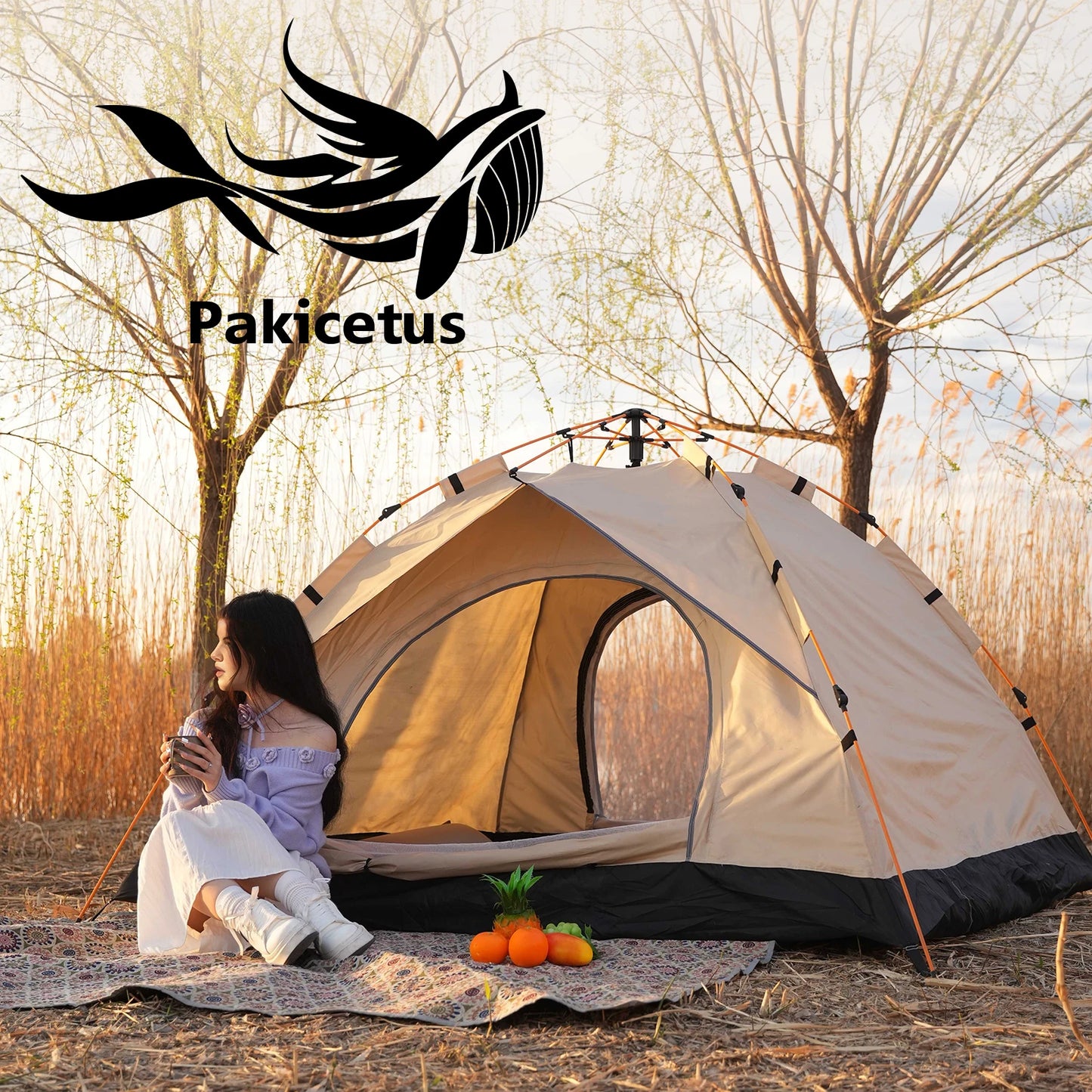 Gold Series Instant Cabin Tent - 3-4 Person All-Season Shelter for Beach, Fishing & Outdoor Travel