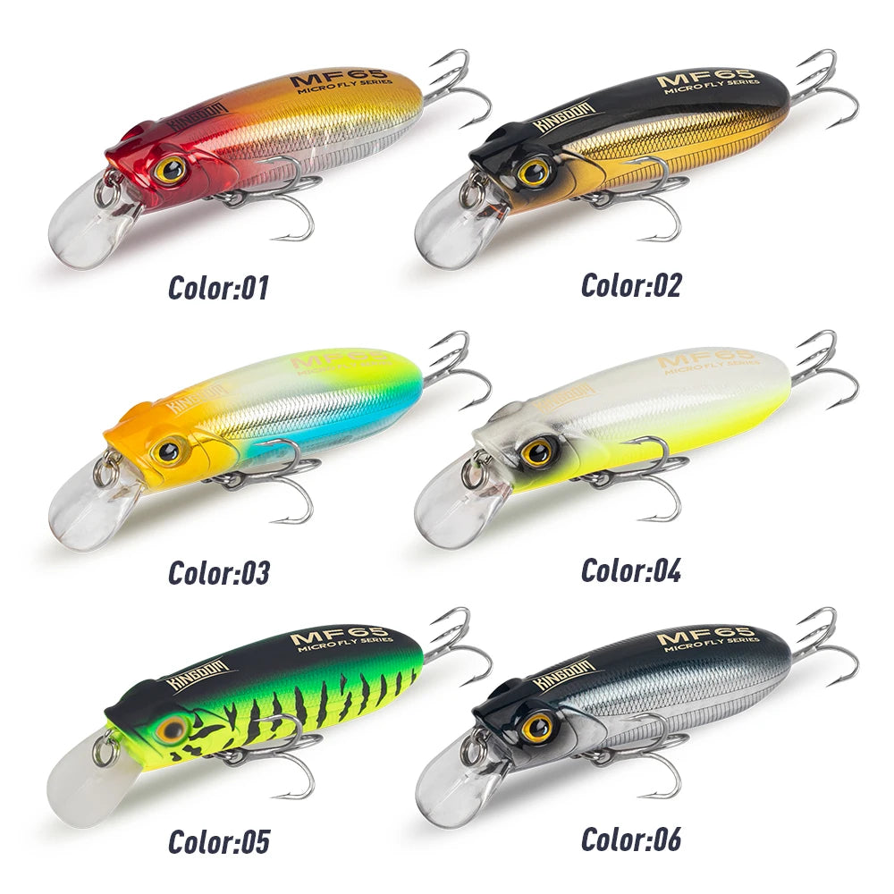 Kingdom 3-Pack Long-Casting Minnow Lures for Seabass & Trout