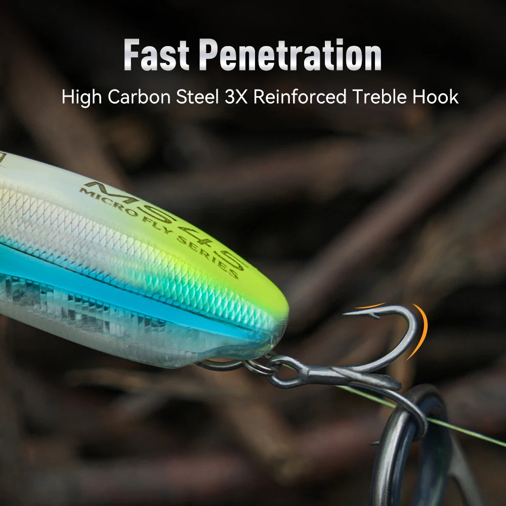 Kingdom 3-Pack Long-Casting Minnow Lures for Seabass & Trout