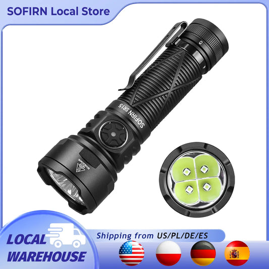 Sofirn SR15 4500LM Flashlight SFT25R Powerful LED Light 21700 USB C Rechargeable Discharge Torch