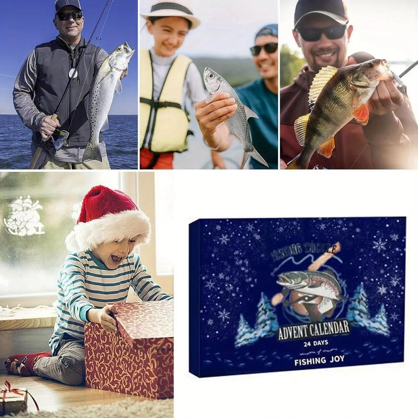 Fake Bait Set, 24-Compartment Design, Christmas Gift Calendar for Boys and Girls