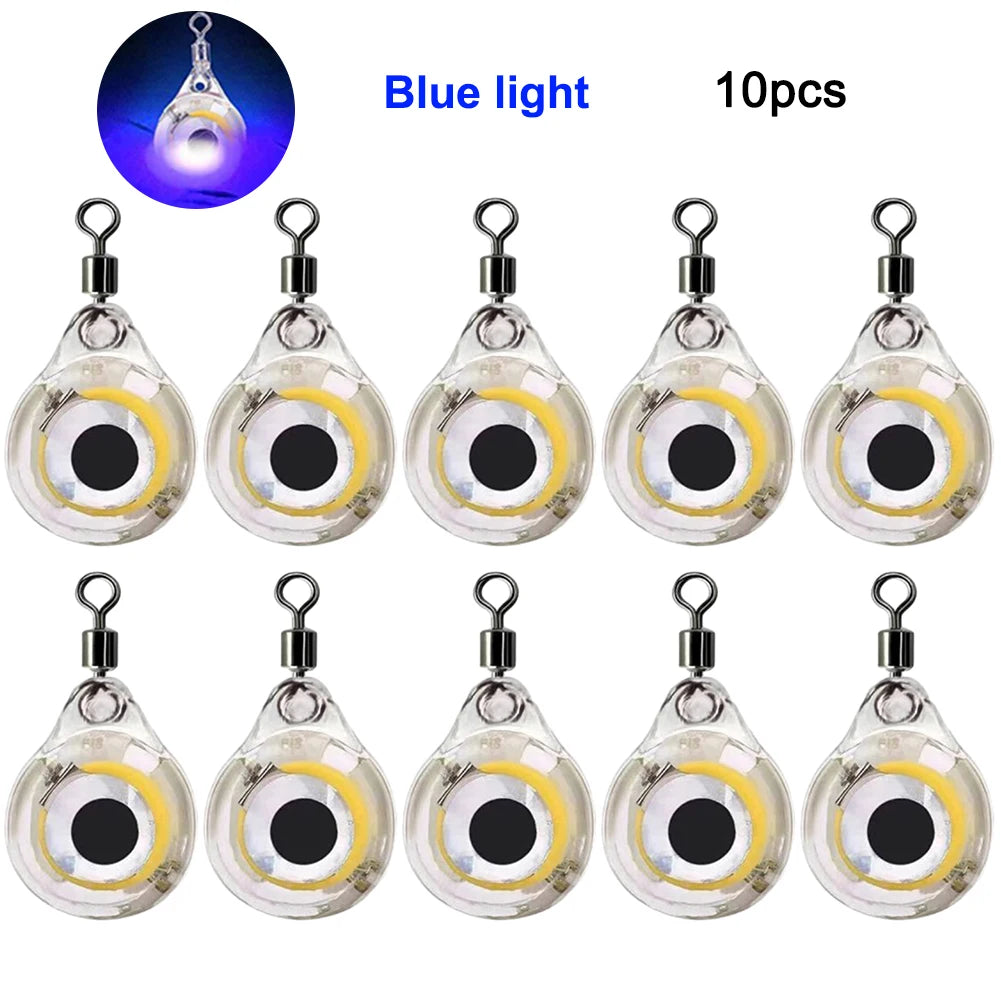 10-100Pcs Mini Fishing Lure Light LED  Eye Shape