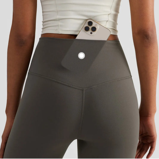 High-Waist Yoga Leggings with Back Pocket | Premium Athletic Training Pants