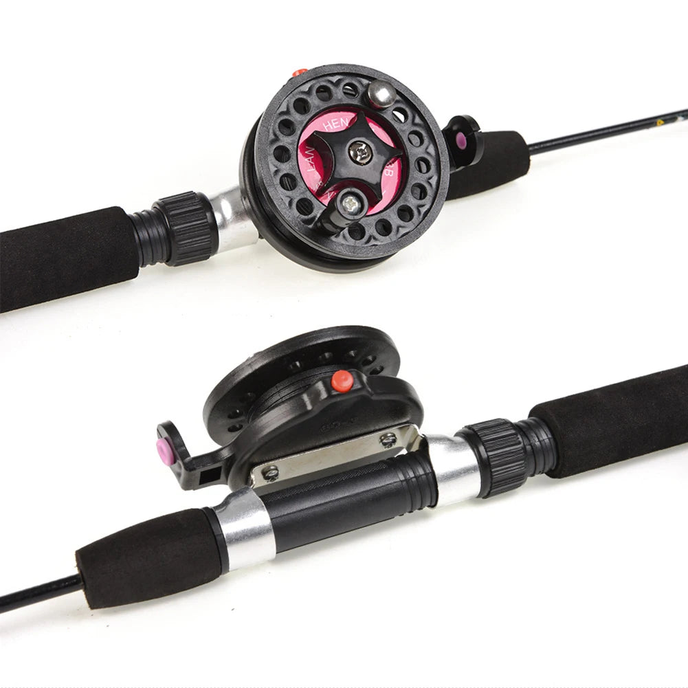 Telescopic Ice Fishing Rod Ultra-Light Portable Fishing Rod 2 Sections Travel Fishing Pole for Ice Fishing