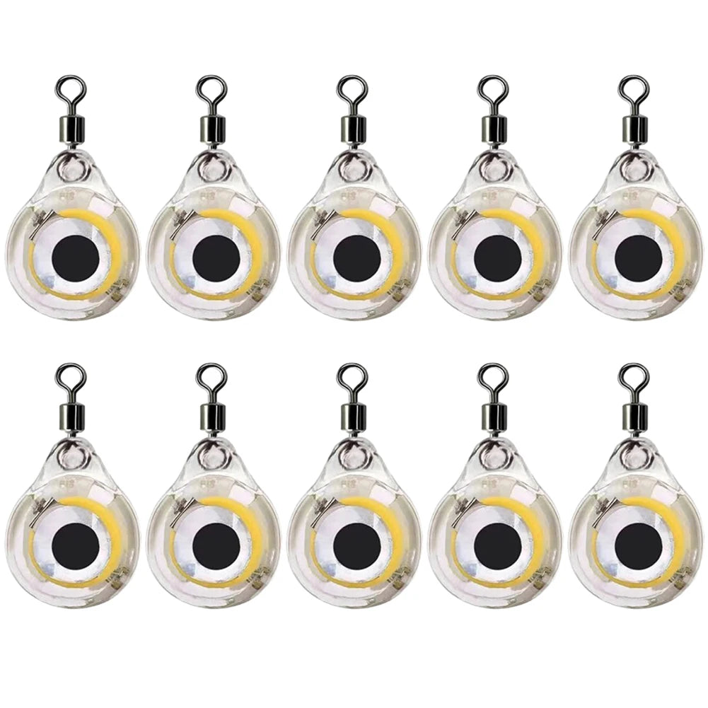 10-100Pcs Mini Fishing Lure Light LED  Eye Shape