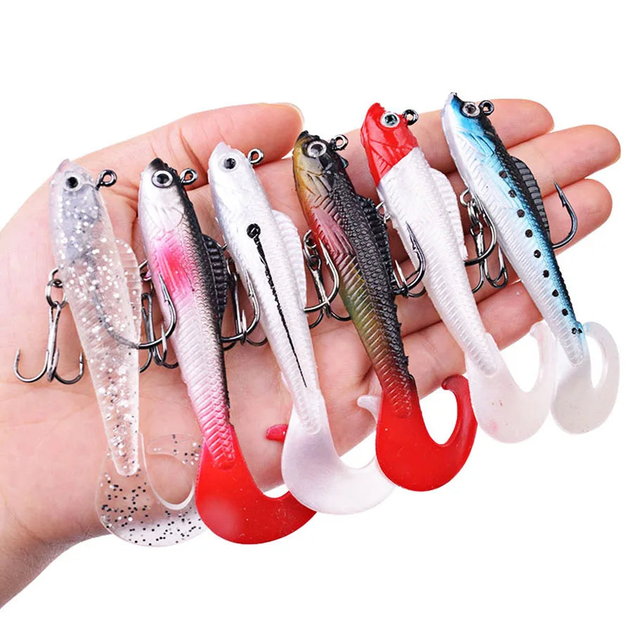 6-Piece Soft Silicone Wobbler Fishing Lure Set