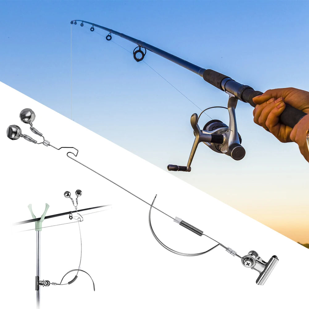 Fishing Rod Bite Bait Alarm Stainless Steel Night Fishing Alarm Bells Carp Tackle Anti-corrosion Anti-rust Fishing Equipment