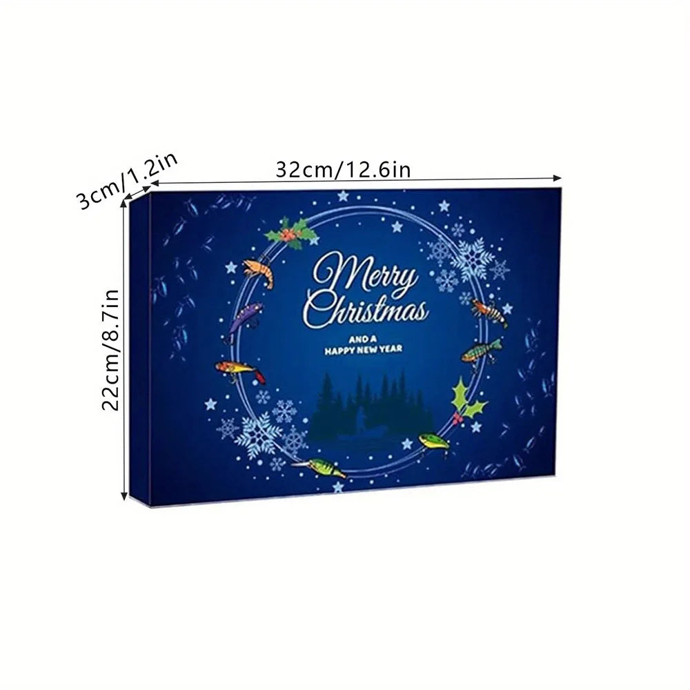 Fake Bait Set, 24-Compartment Design, Christmas Gift Calendar for Boys and Girls