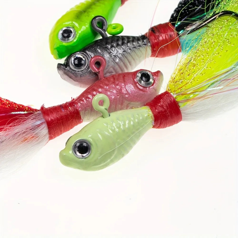 5-Pack 28g Realistic Deer Hair Sea Fishing Lures