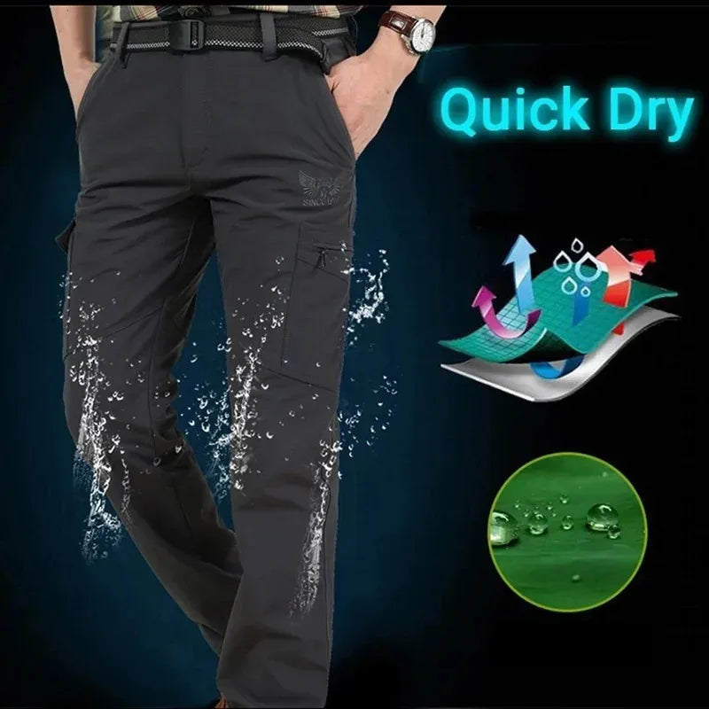 Men's Lightweight Tactical Cargo Pants | Outdoor Waterproof Combat Trousers