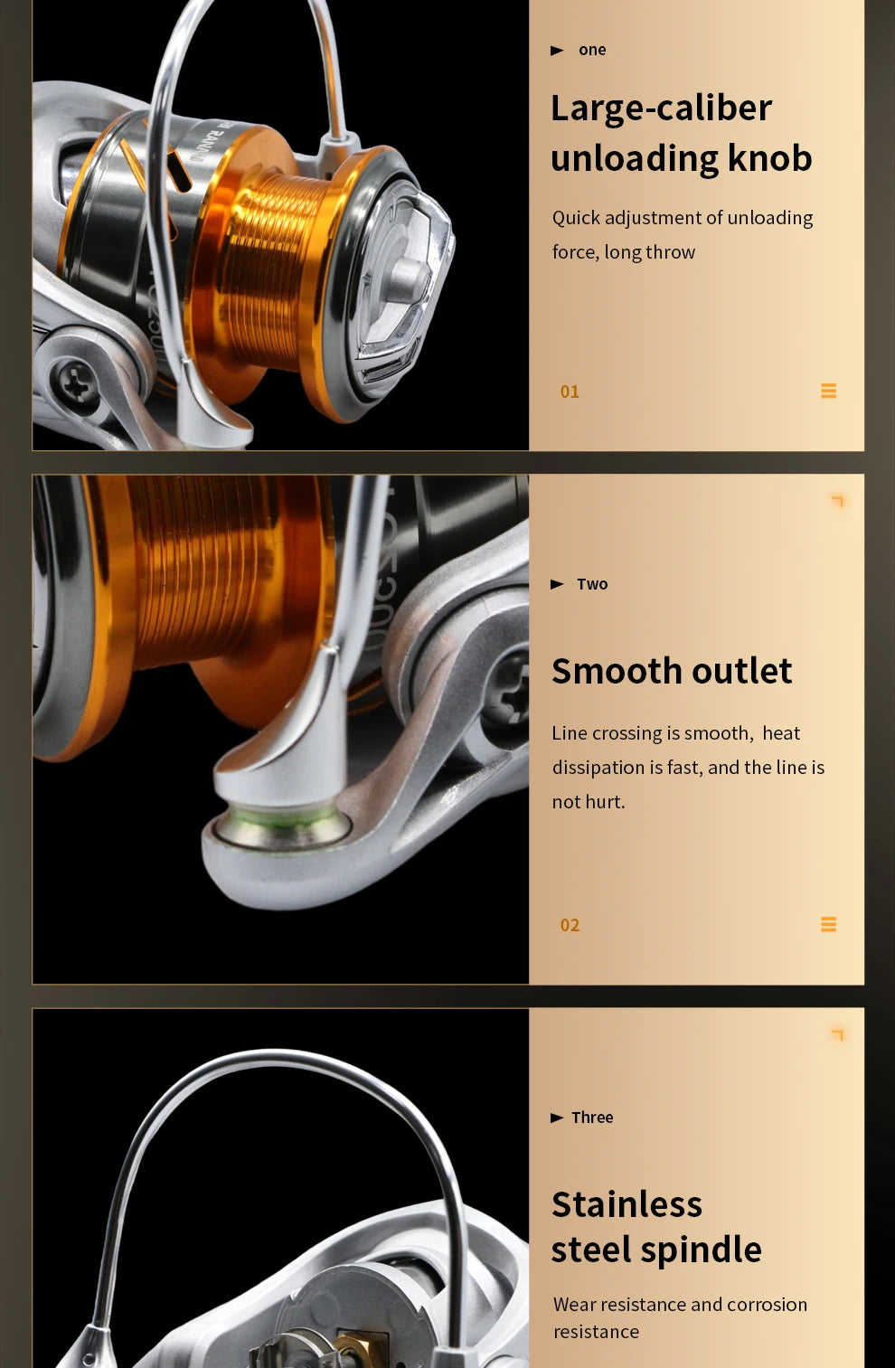 ROOBLINOS TC Spinning Reel Smooth Fishing Reel Strong Drag Lightweight Ball Bearings Saltwater Freshwater